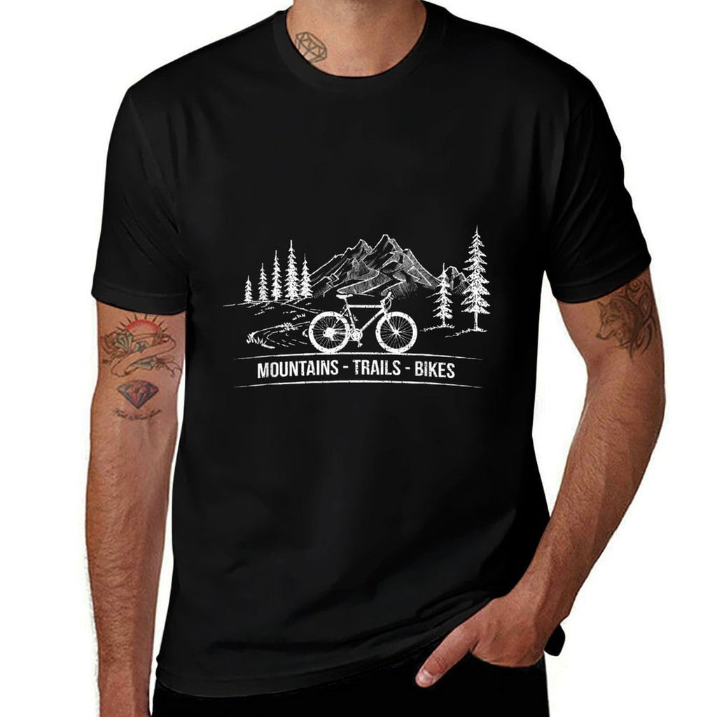 Mountain Trail Bikes - Cyclist Bike Rider Bicycle Riding  Moisture-wicking T-Shirt