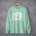 Escape to Nature with Mountain Graphic Art Long Sleeve T-Shirt