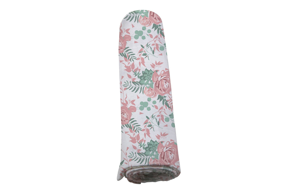 Cotton Muslin Swaddle Blanket 47 Inch Desert Rose Print
