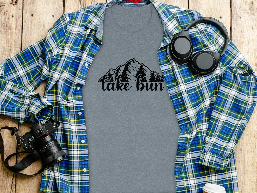 Lake Bun Mountains Nature Lover Graphic Design T-Shirt