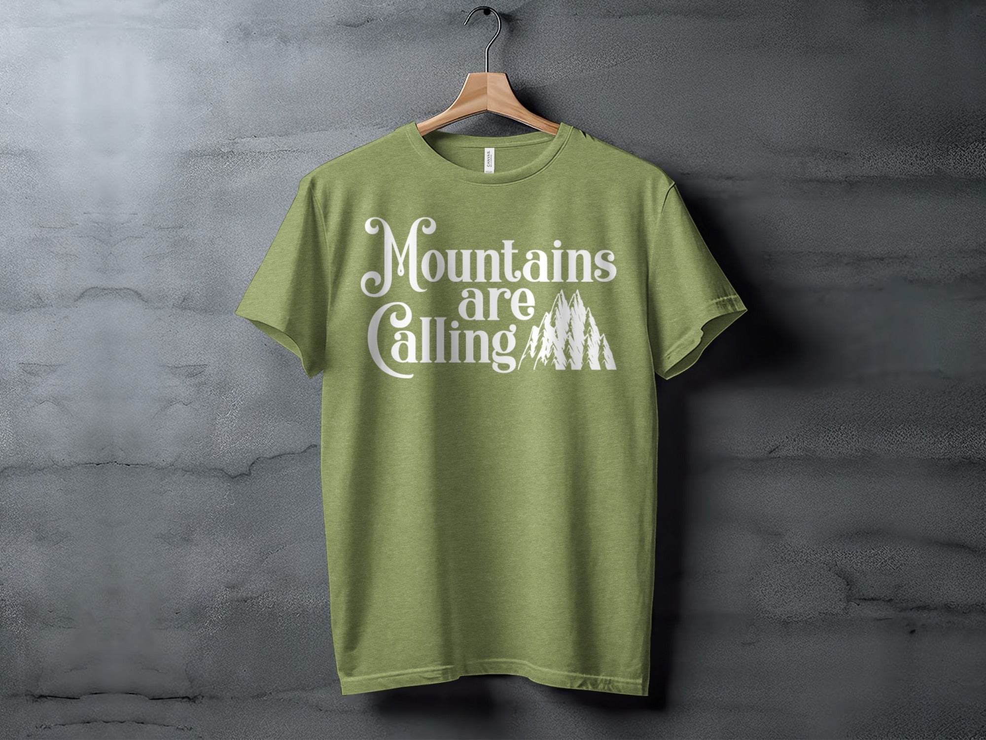 Mountains Are Calling And I Must Go Graphic Design T-Shirt