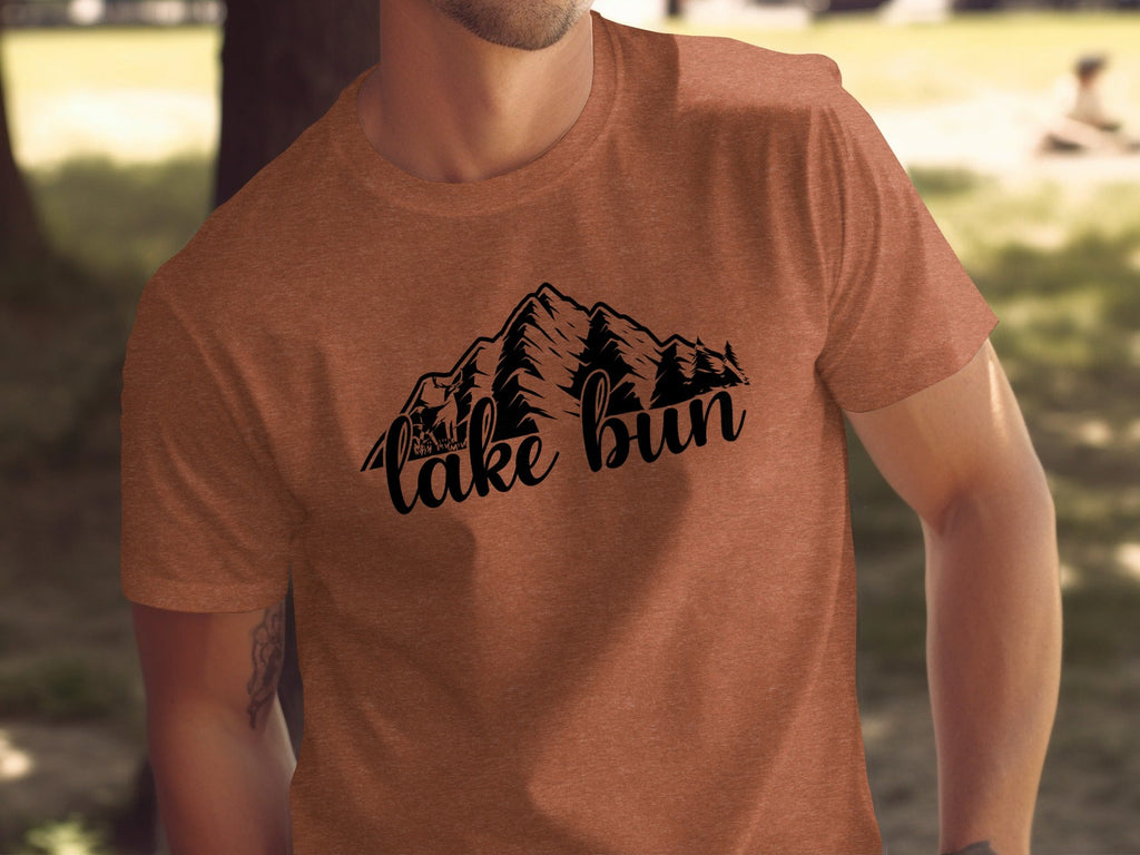 Lake Bun Mountains Nature Lover Graphic Design T-Shirt
