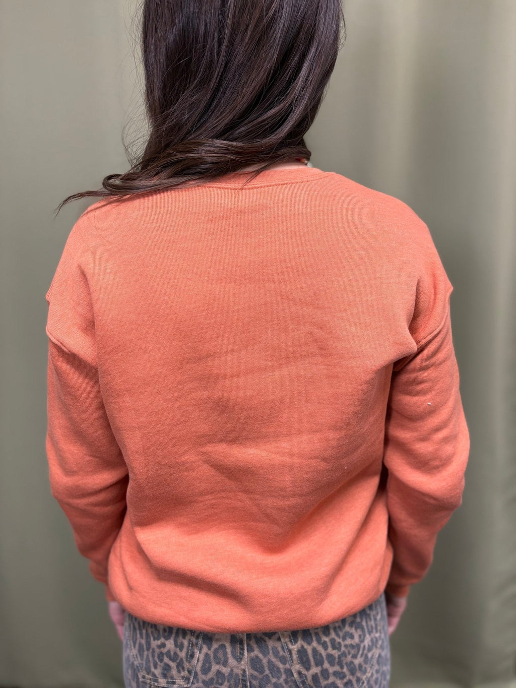 OAT COLLECTIVE "Daisy Row" Western Graphic Sweatshirt — Heather Autumn Plush Sponge Fleece