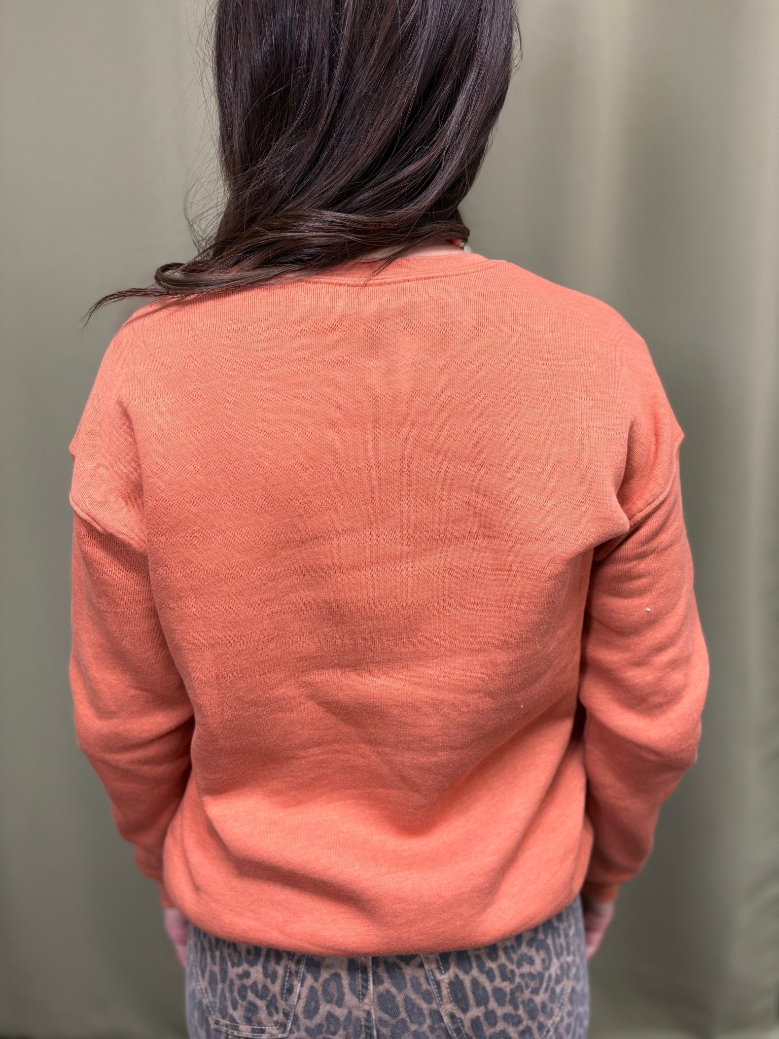 OAT COLLECTIVE "Daisy Row" Western Graphic Sweatshirt — Heather Autumn Plush Sponge Fleece