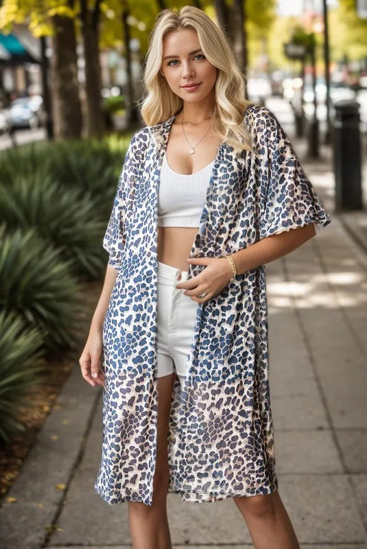 Stylish Leopard Print Cardigan