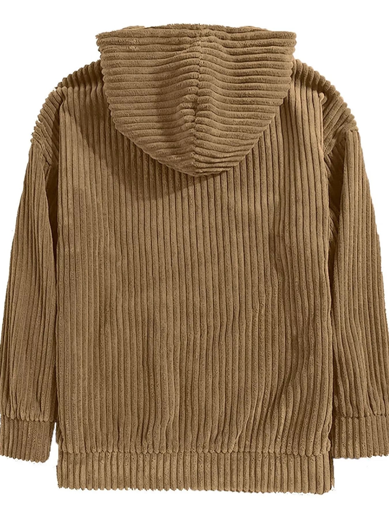 Men's Full Size Casual Corduroy Hoodie Plus Size