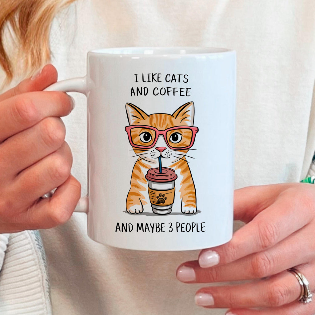 Orange Tabby Cat Mug – Funny Cat Coffee Mug | Ceramic Microwave Safe Cup