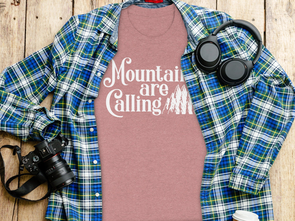 Mountains Are Calling And I Must Go Graphic Design T-Shirt