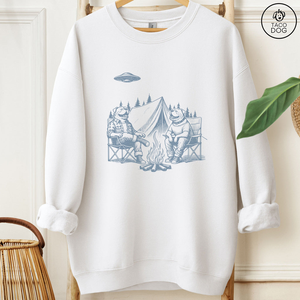 English Bulldog Camping Sweatshirt