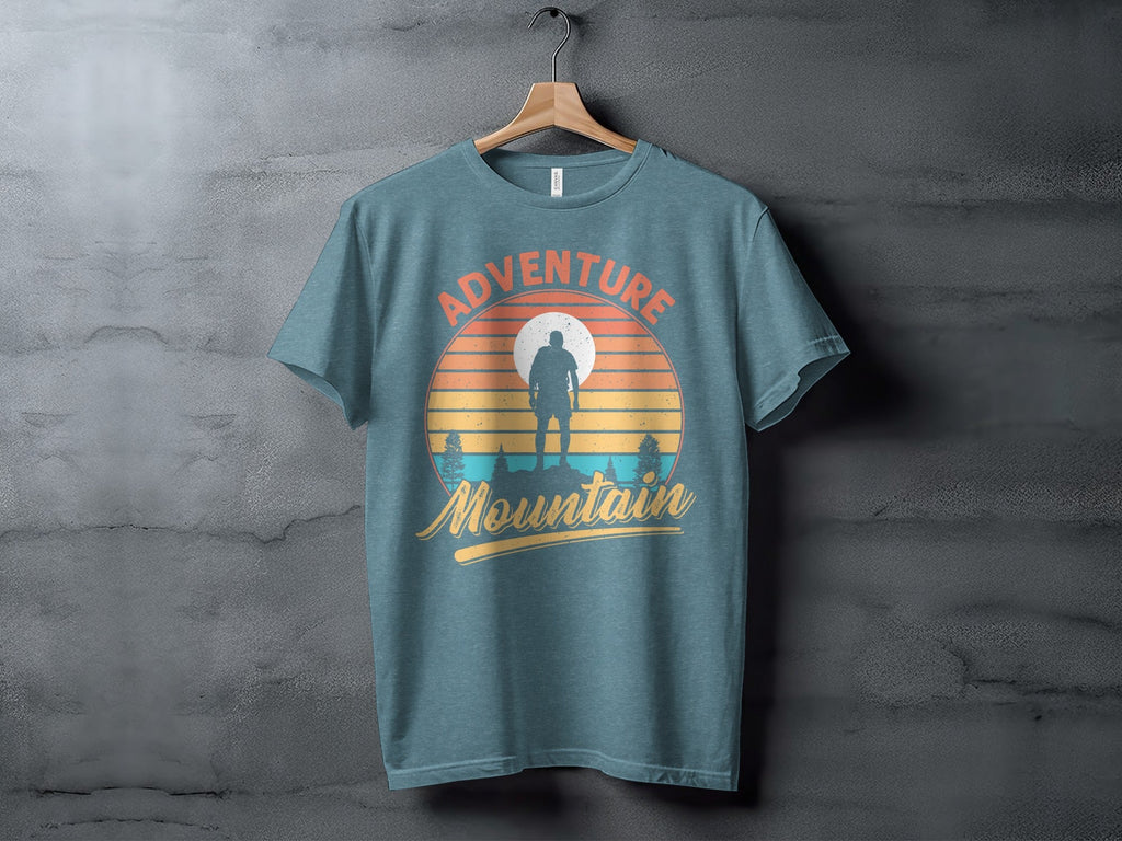 Adventure Above Mountain Sunset Graphic T-Shirt Long Sleeve T-Shirt