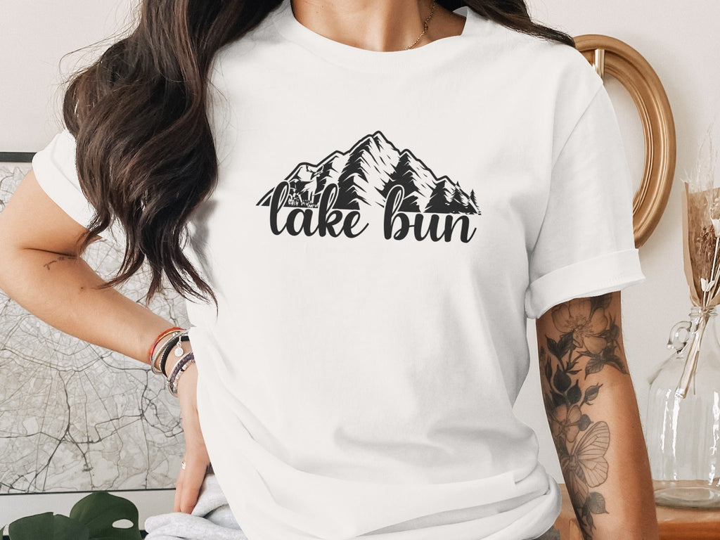 Lake Bun Mountains Nature Lover Graphic Design T-Shirt