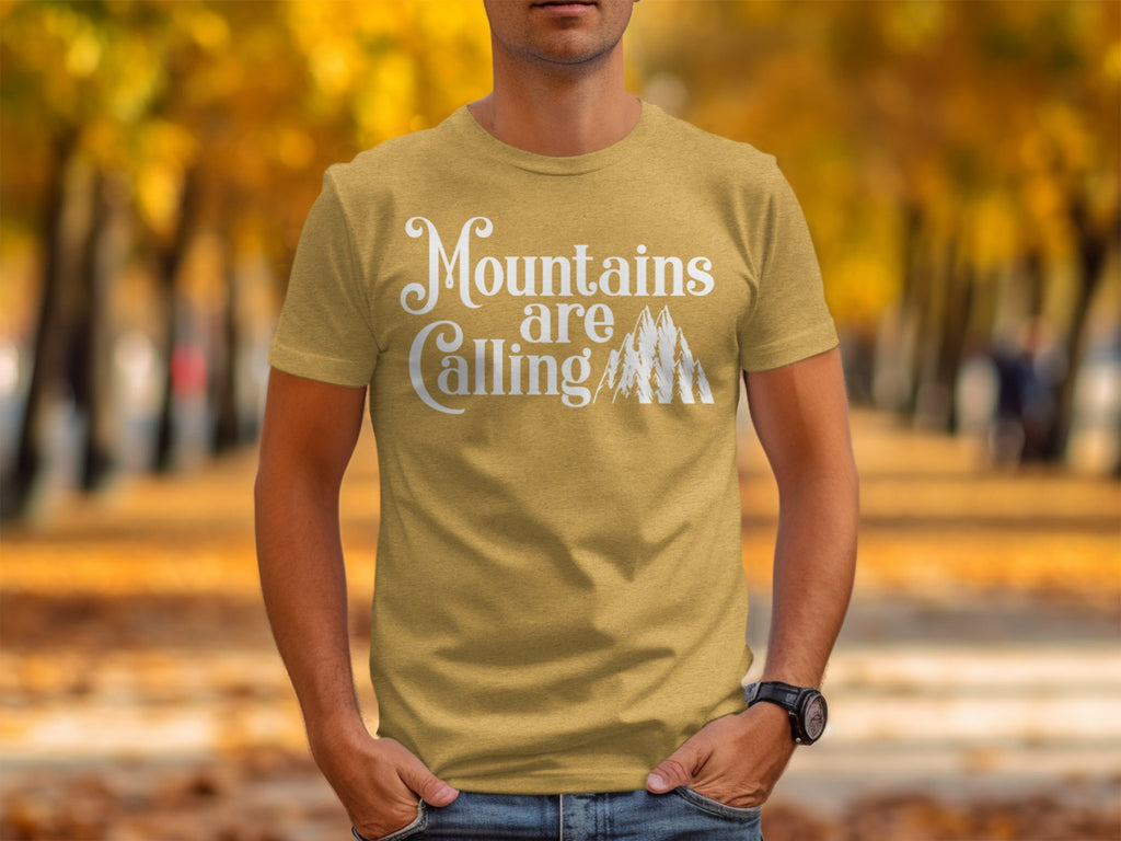 Mountains Are Calling And I Must Go Graphic Design T-Shirt