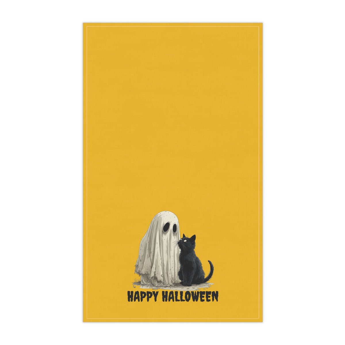 Halloween Ghost & Kitty Tea Towels - Spooky Cat and Ghost Designs