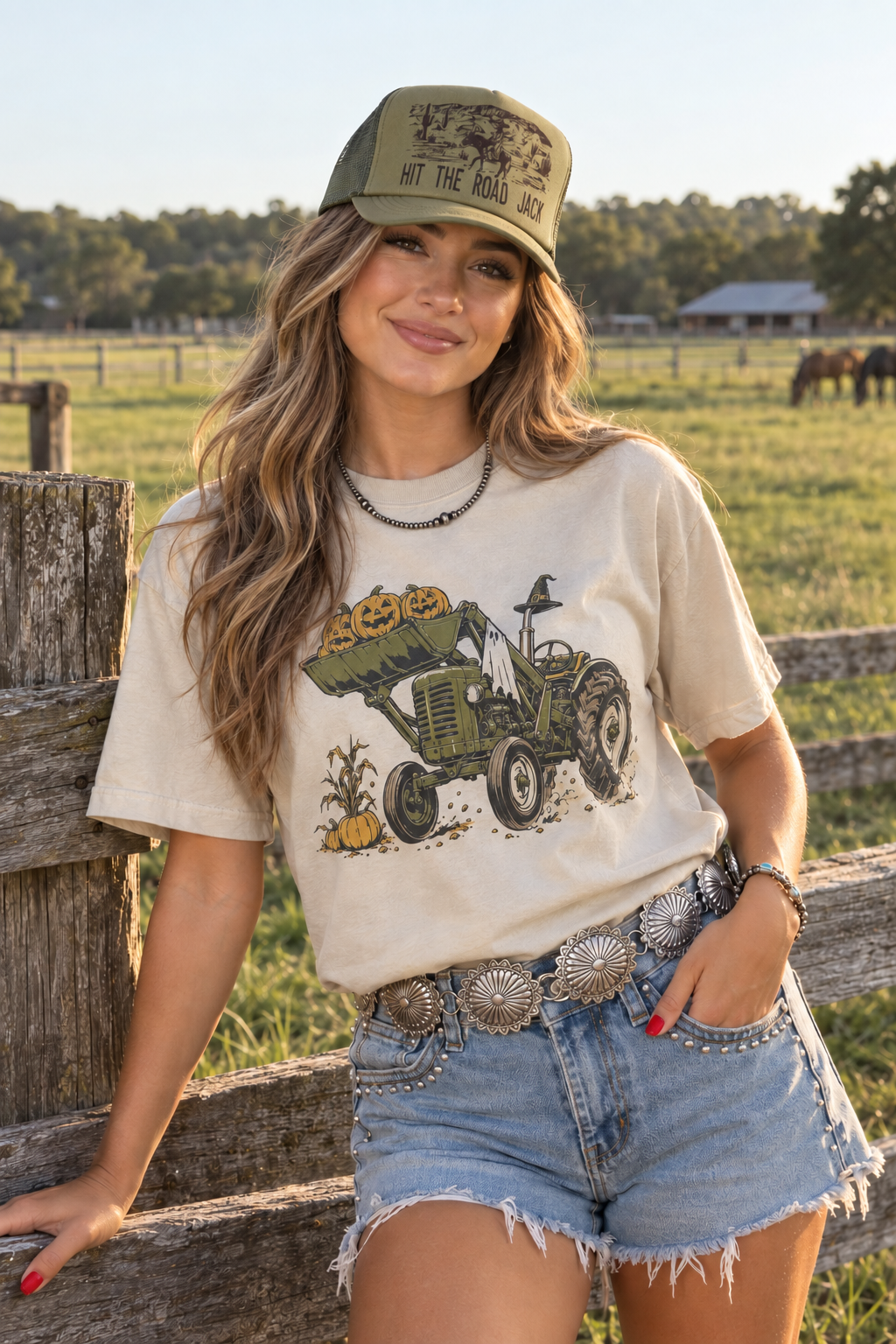 Halloween Tractor Graphic Tee