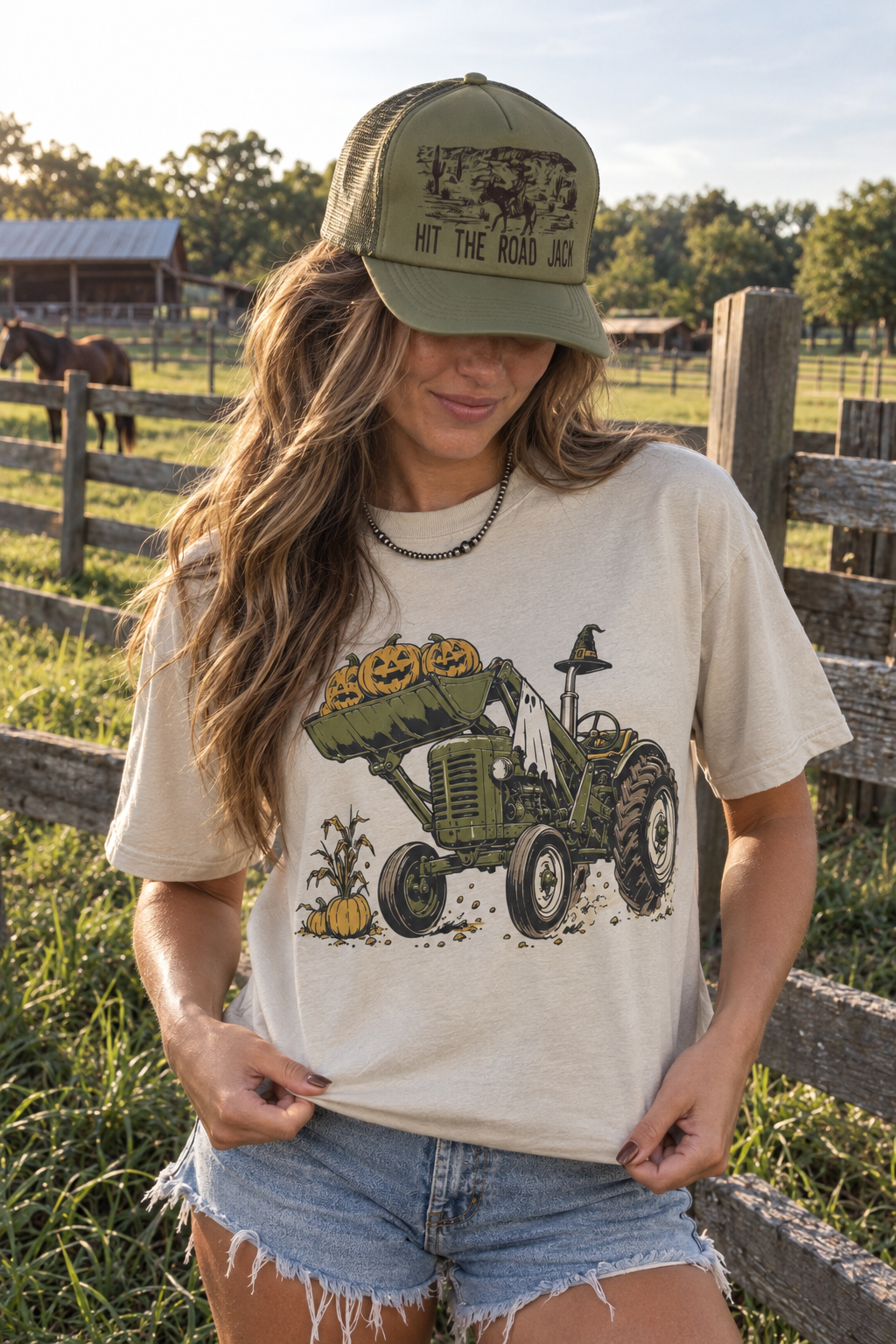 Halloween Tractor Graphic Tee