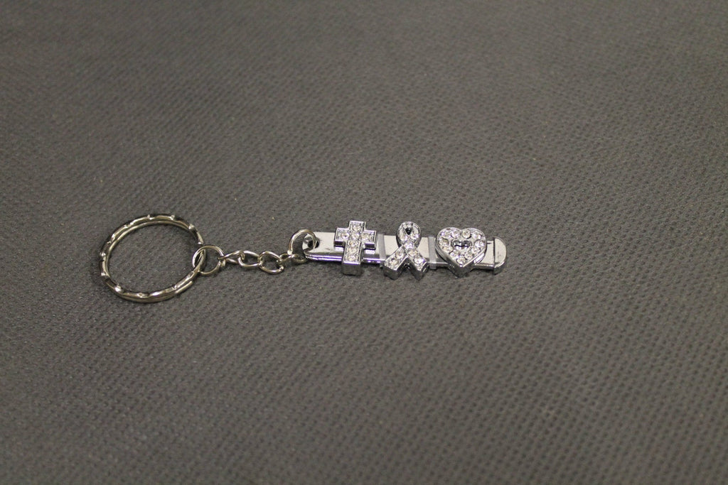 Faith Hope Love Slide Charm Keyring; Gift For Her; Gift for Mom; Girlfriend Gift; Gift for Teen; Bible Verse Jewelry; 1 Cor 13 Jewelry