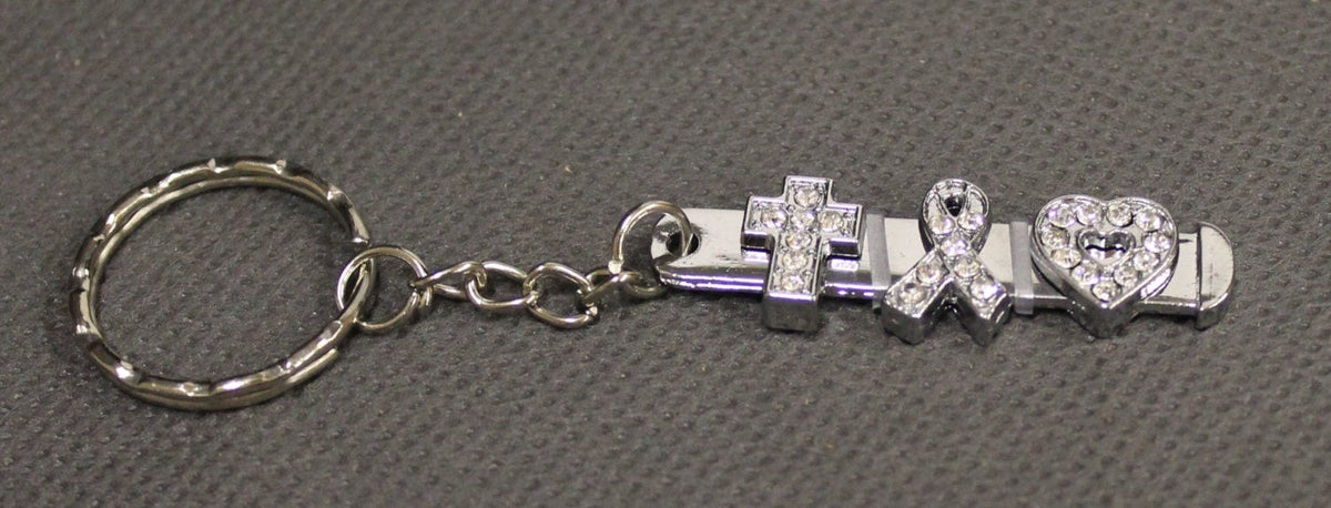 Faith Hope Love Slide Charm Keyring; Gift For Her; Gift for Mom; Girlfriend Gift; Gift for Teen; Bible Verse Jewelry; 1 Cor 13 Jewelry