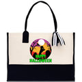 Halloween Trick or Treat Tote Bag Halloween Tote Bag for Kids Halloween Gift Halloween Candy Bag Halloween Doodles Cute Canvas Tote Bag
