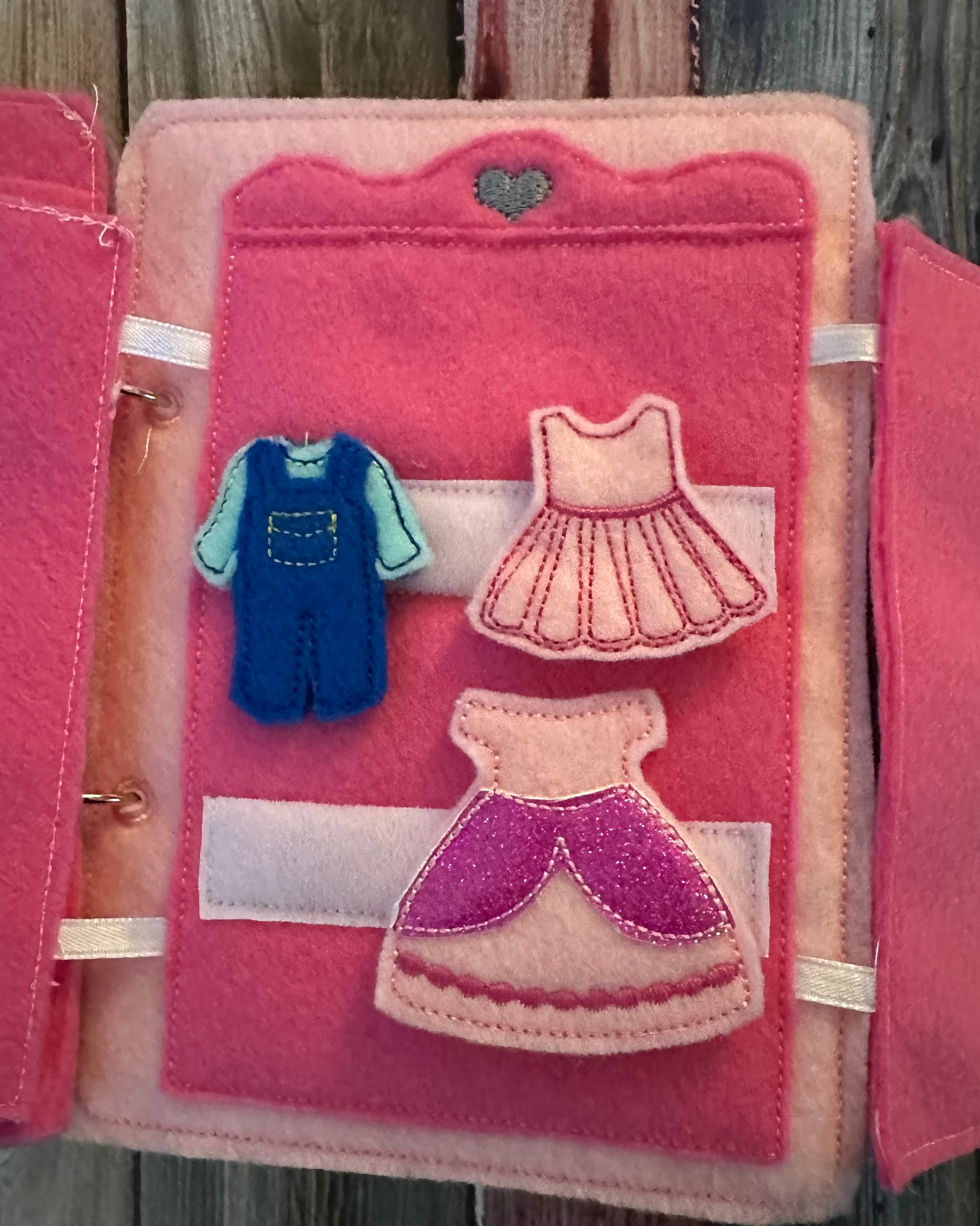 Felt Dollhouse Quiet Book - Toddler Quiet Activity Toy - Educational Gift For Girls - Learning Toy - Unpaper Doll