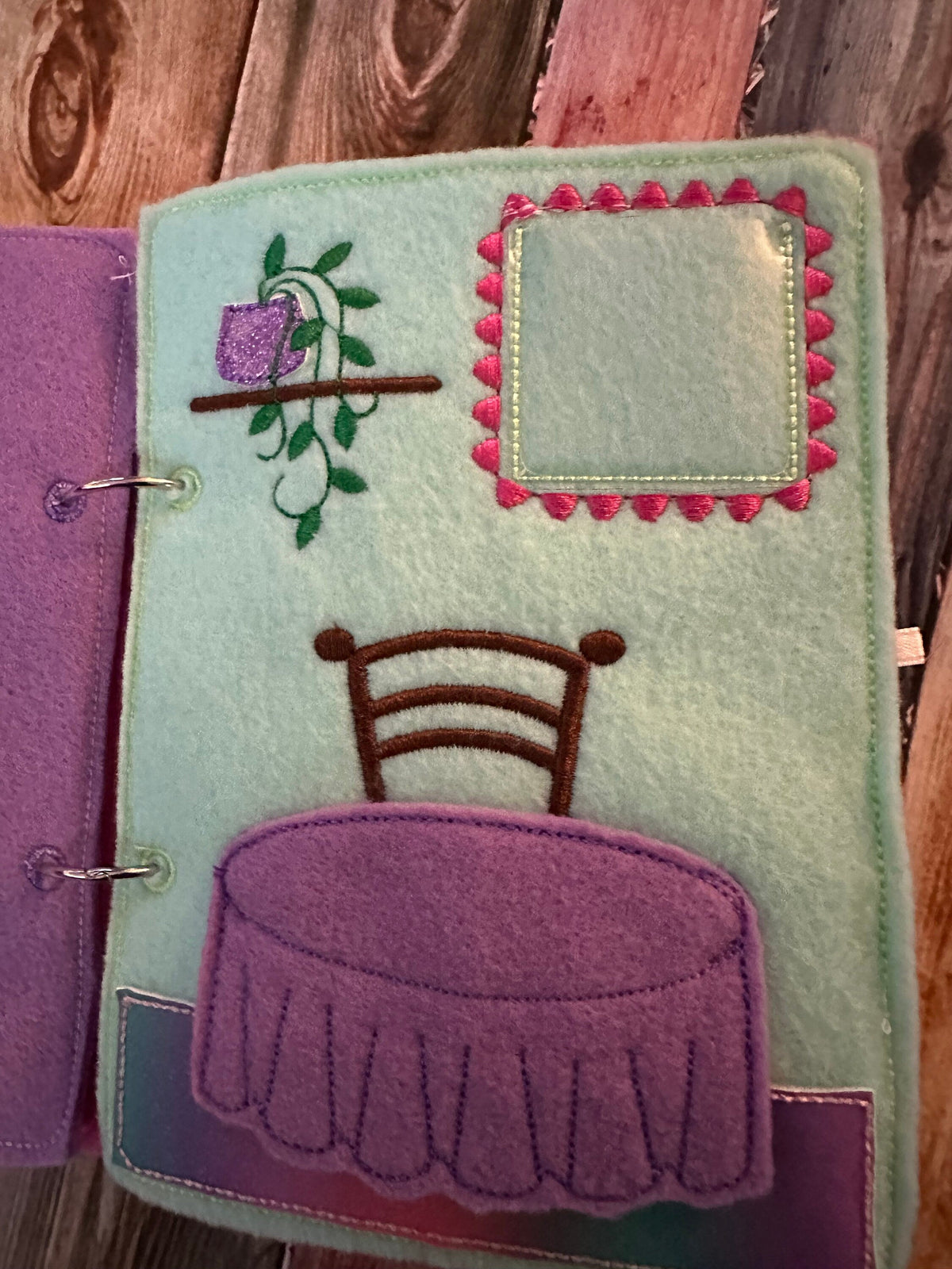 Felt Dollhouse Quiet Book - Toddler Quiet Activity Toy - Educational Gift For Girls - Learning Toy - Unpaper Doll