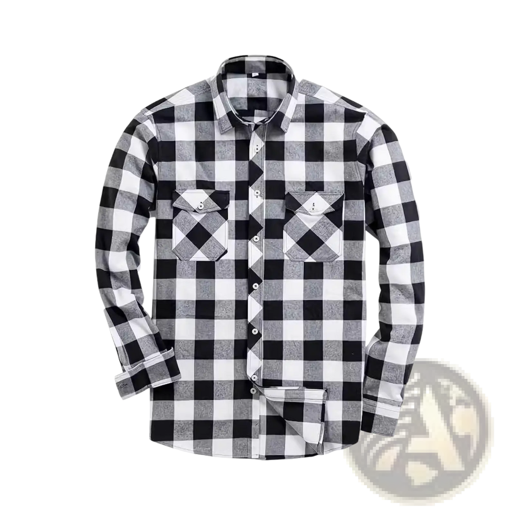 Men's Slim Fit Plaid Flannel Button Up Shirt