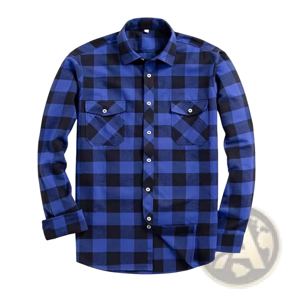 Men's Slim Fit Plaid Flannel Button Up Shirt