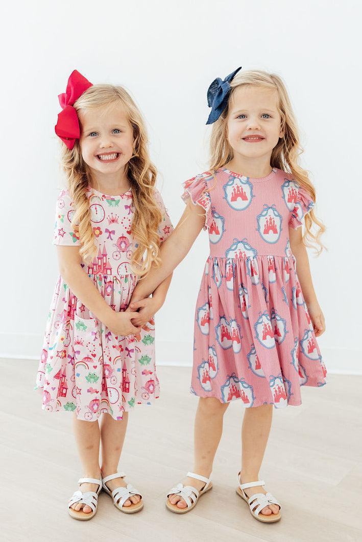 Princess & the Froggie S/S Pocket Twirl Dress