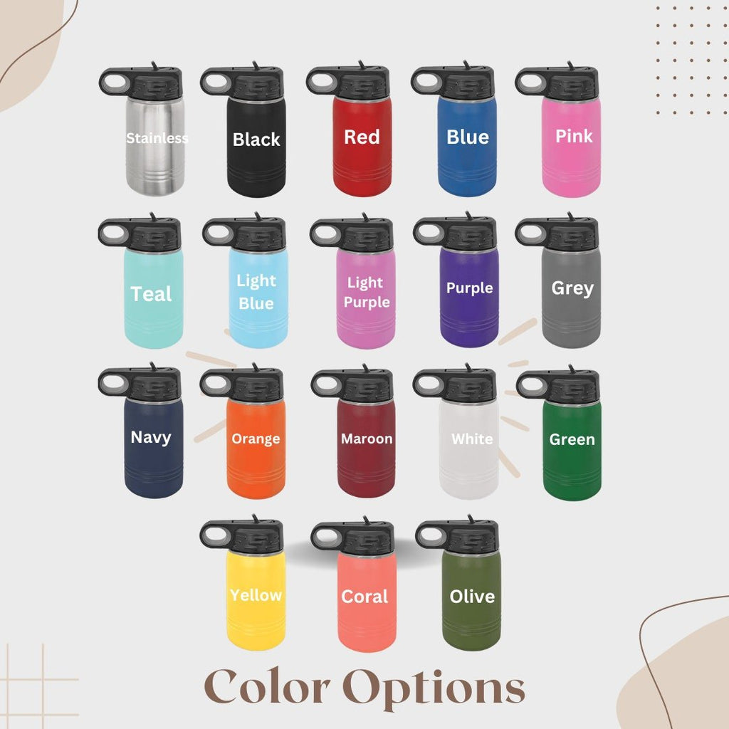 Personalized Kids Water Bottle with Straw