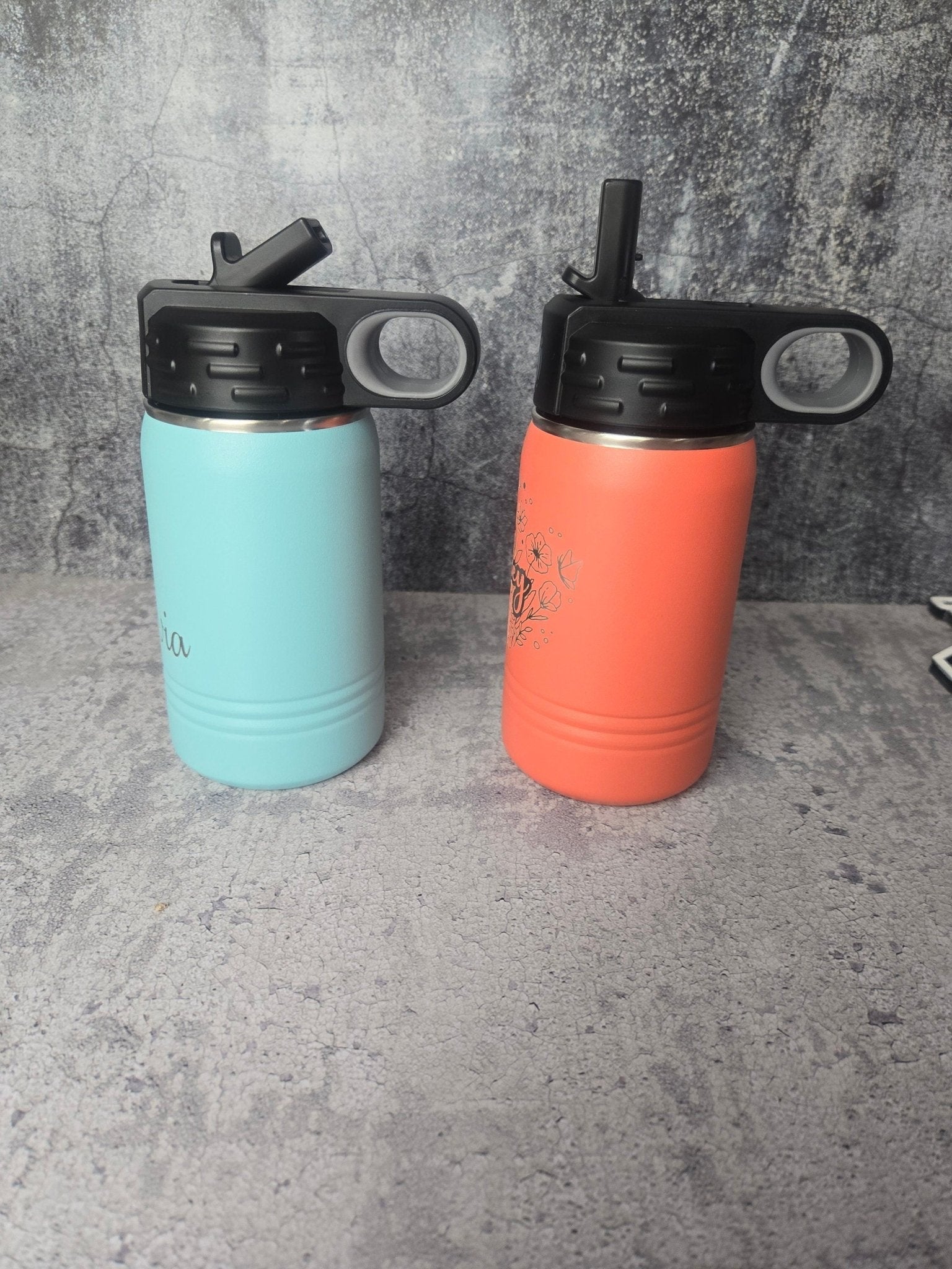 Personalized Kids Water Bottle with Straw