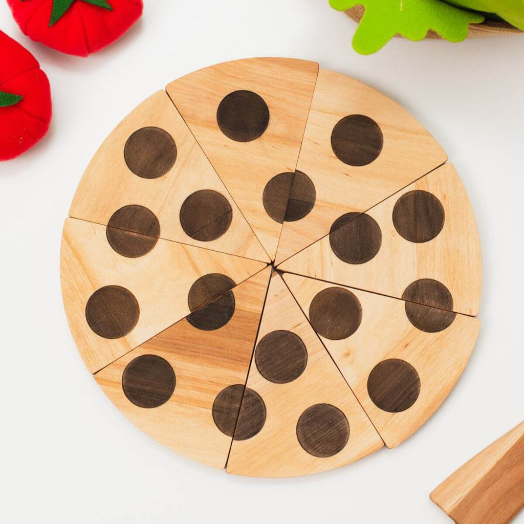 Wooden pizza toy