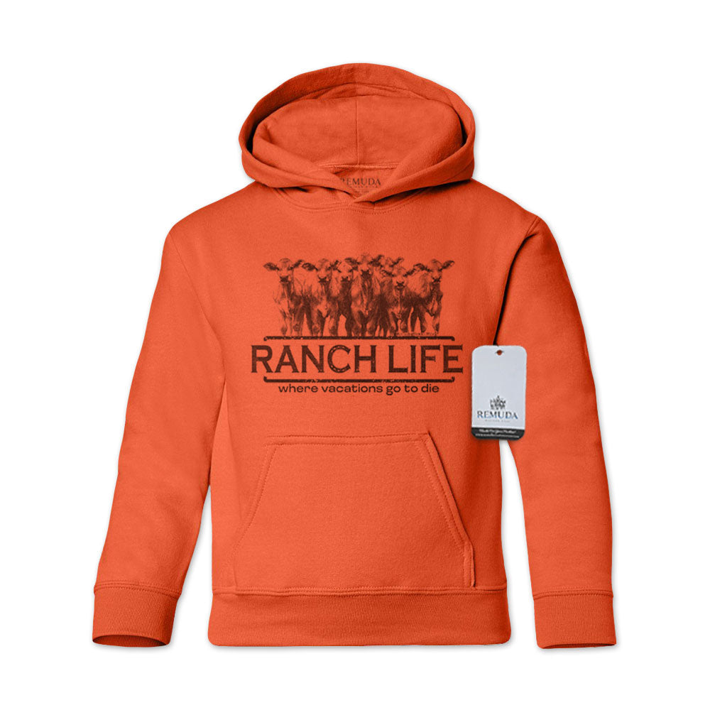 Ranch Life Where Vacations Go To Die - Youth Western Pullover Hoodie