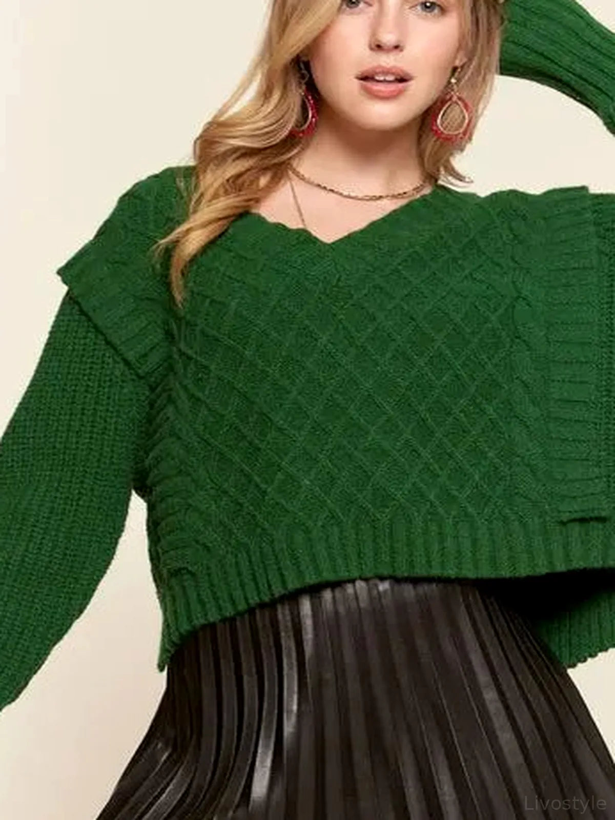 Cozy Ruffle Detail Sweater for Ultimate Comfort