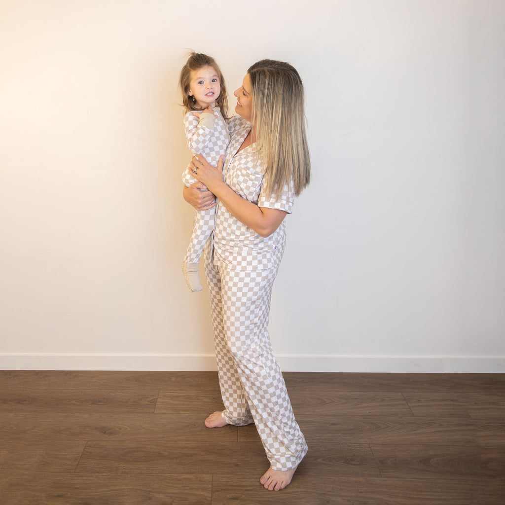 Button-Up Luxe Short Sleeve Adult Pajamas