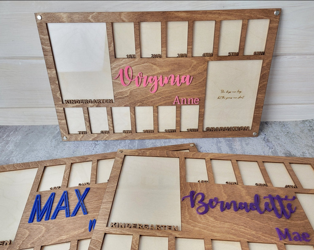 School Years Photo Frame | Kindergarten or Pre K to Graduation Picture Frame