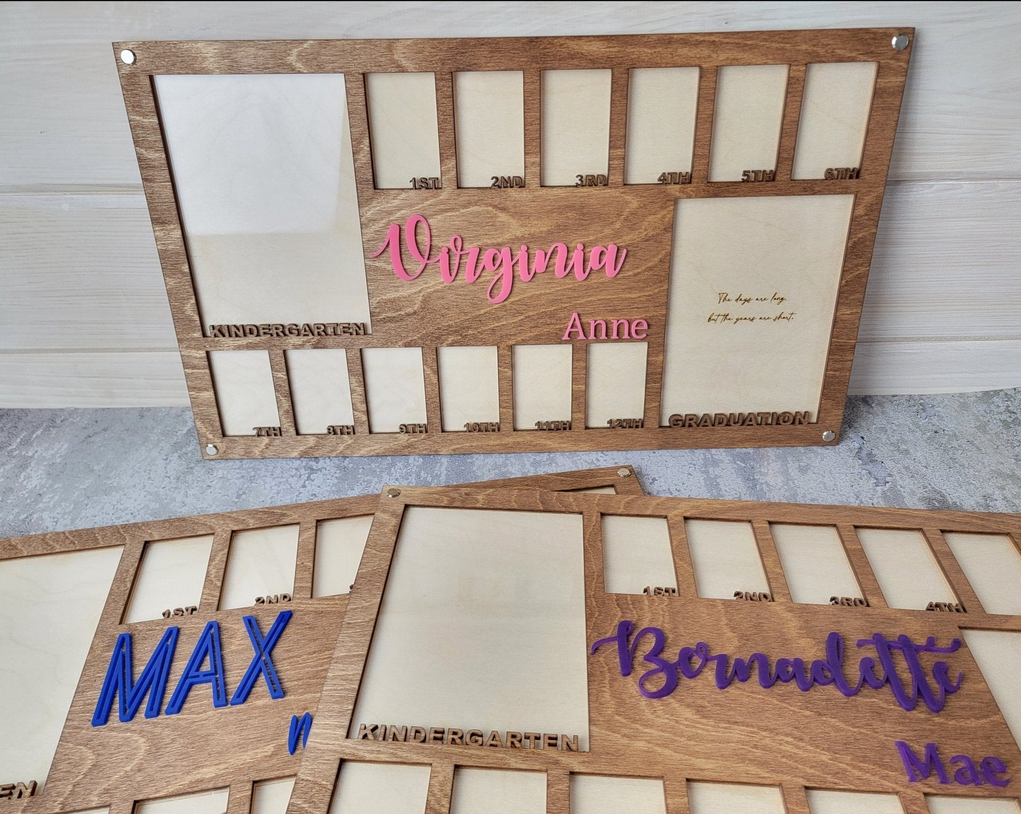 School Years Photo Frame | Kindergarten or Pre K to Graduation Picture Frame
