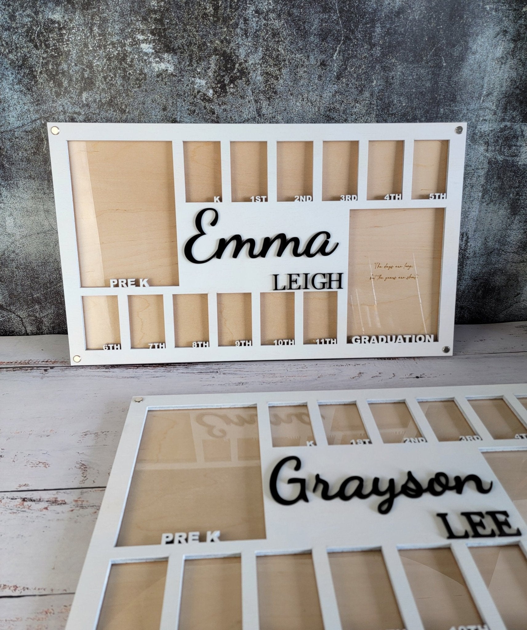 School Years Photo Frame | Kindergarten or Pre K to Graduation Picture Frame