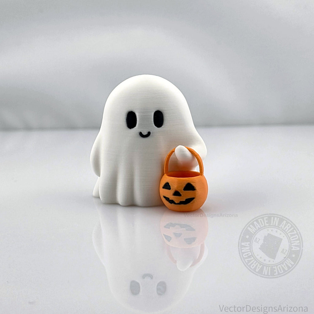Tiny Trick-or-Treat Ghost with Optional Personalized Stand