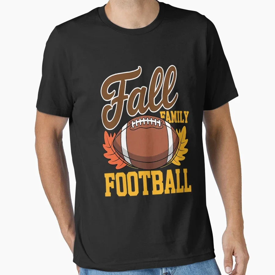 Autumn Bonds Fall Family Football T-Shirt - Custom Art Print Unisex