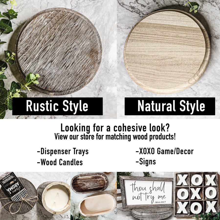 Rustic Handmade Wooden Stand Tray - Display Base, Candle And Soap Holder