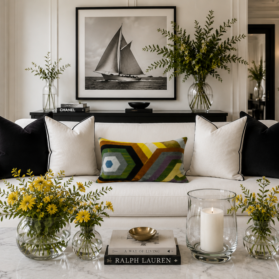 Trance Silk Velvet Ikat Throw Pillow Cover 16 X 24