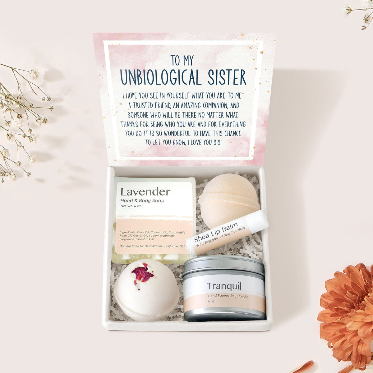 Unbiological Sisters Double Circle Necklace Spa Gift Box Set