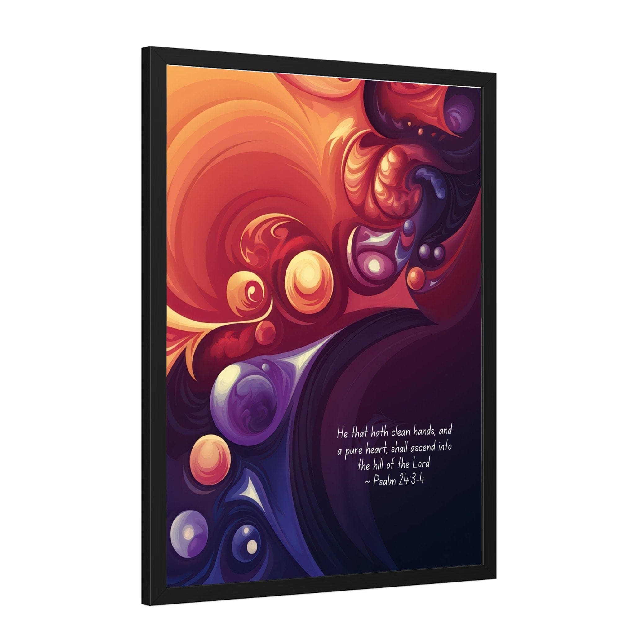 Bible Verse Art Psalm 24 Scripture Wall Decor Christian Inspirational Faith Print