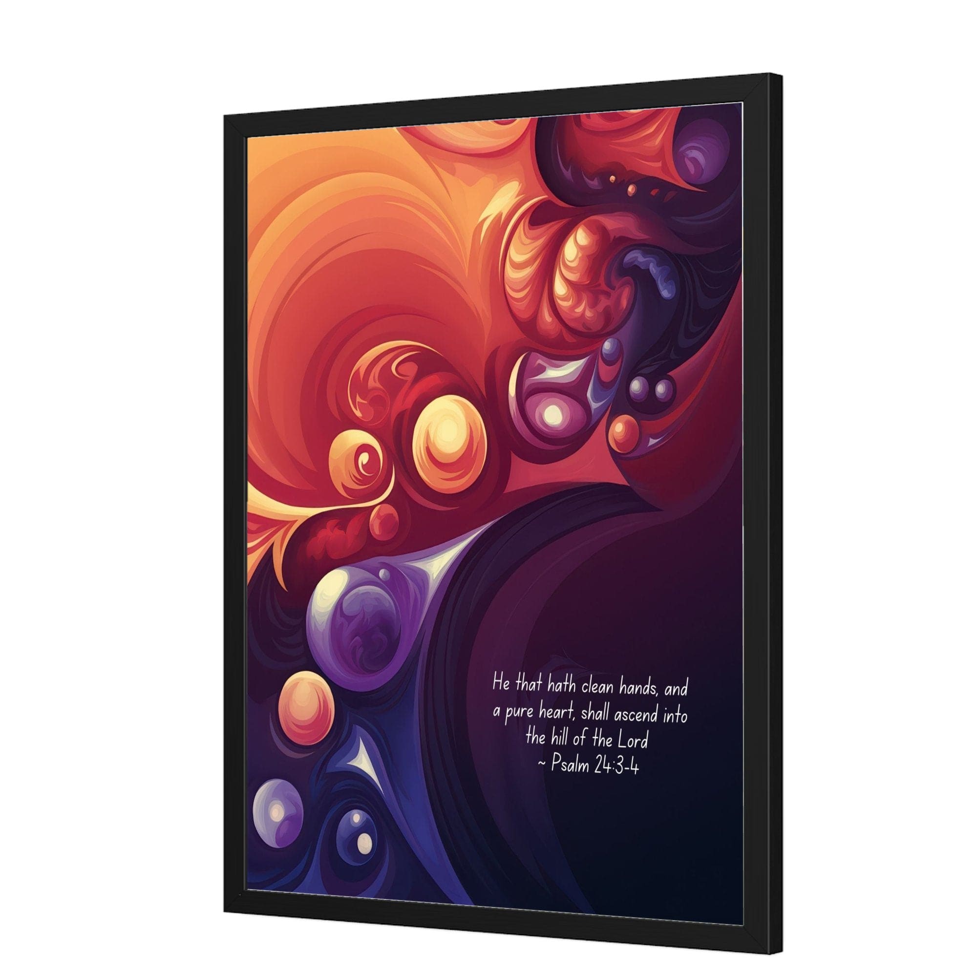 Bible Verse Art Psalm 24 Scripture Wall Decor Christian Inspirational Faith Print
