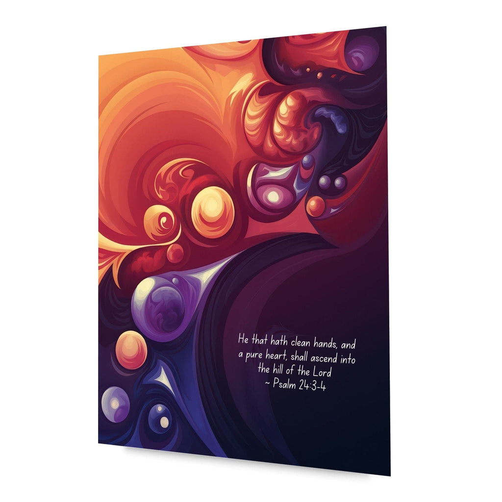 Bible Verse Art Psalm 24 Scripture Wall Decor Christian Inspirational Faith Print