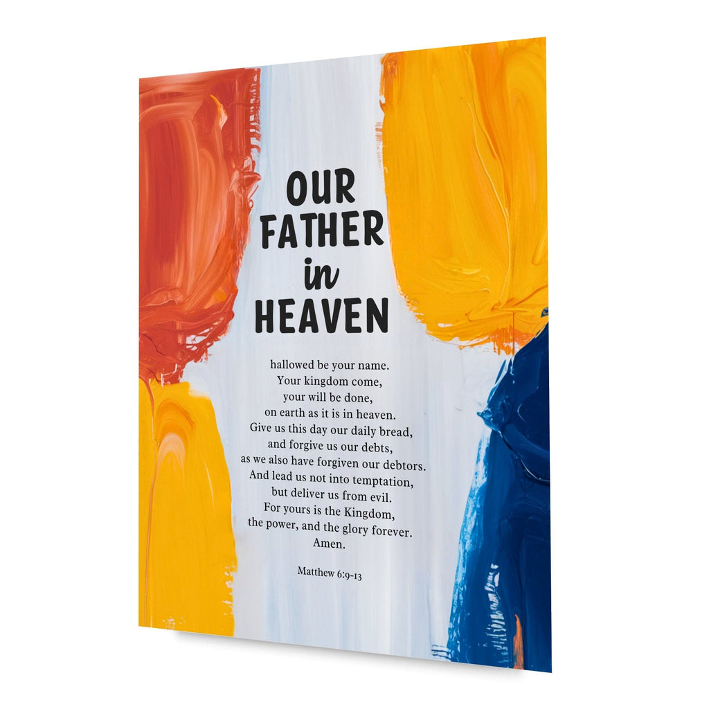Wall Decor Giclee Poster Art Print - our Father Bible Verse - Abstract Artwork