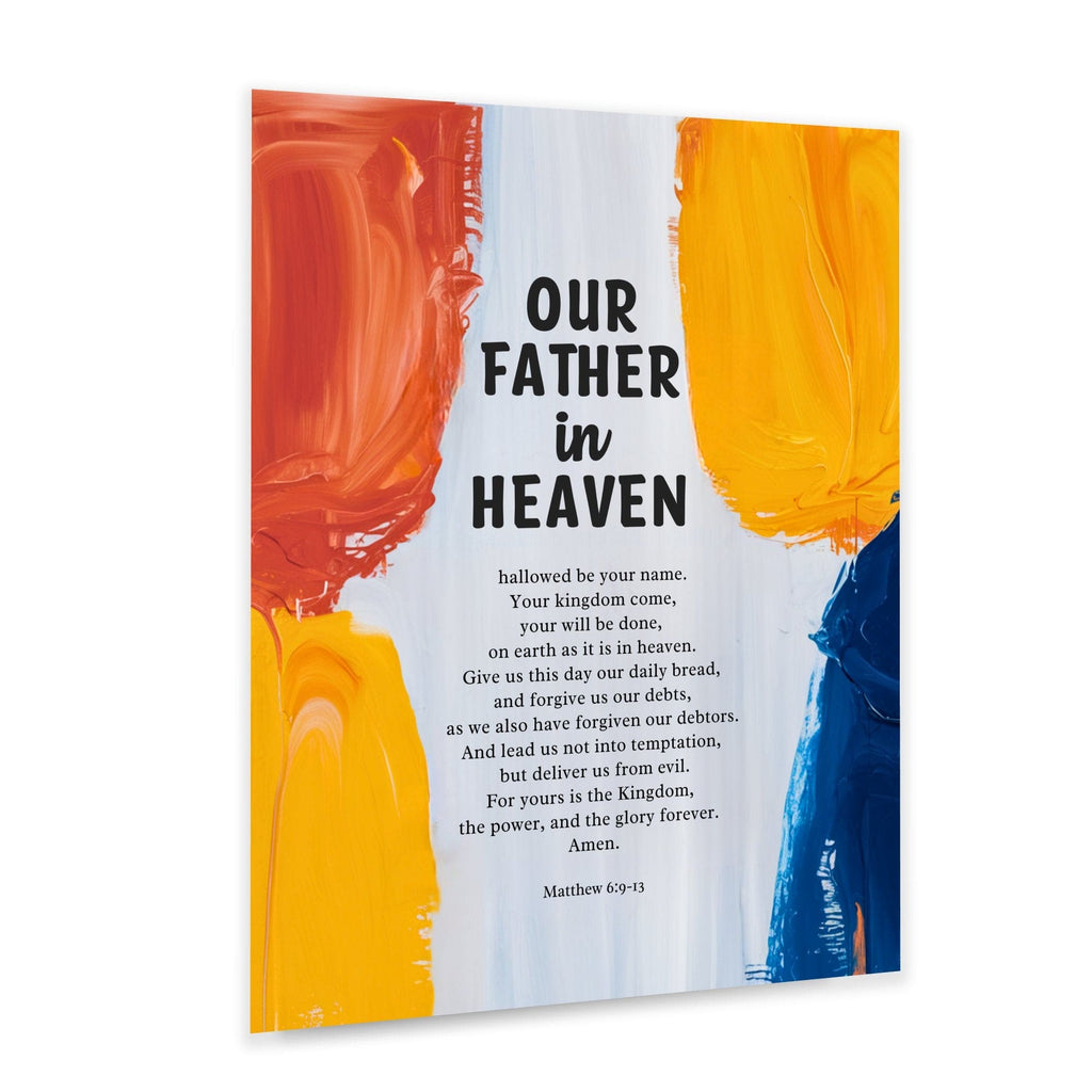 Wall Decor Giclee Poster Art Print - our Father Bible Verse - Abstract Artwork