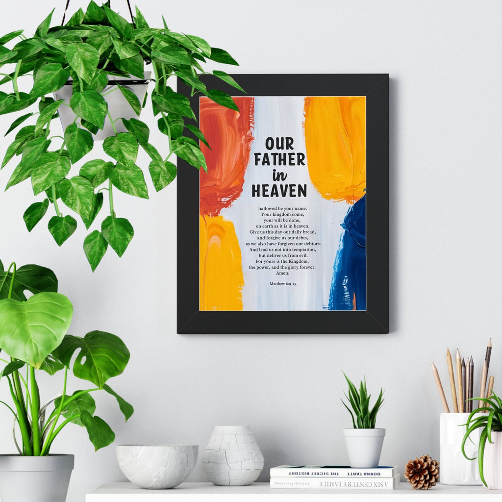 Wall Decor Giclee Poster Art Print - our Father Bible Verse - Abstract Artwork