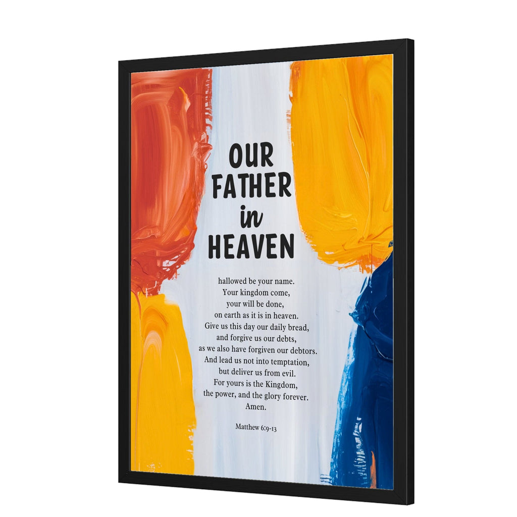 Wall Decor Giclee Poster Art Print - our Father Bible Verse - Abstract Artwork