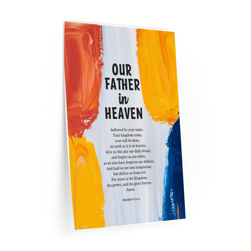 Wall Decor Giclee Poster Art Print - our Father Bible Verse - Abstract Artwork