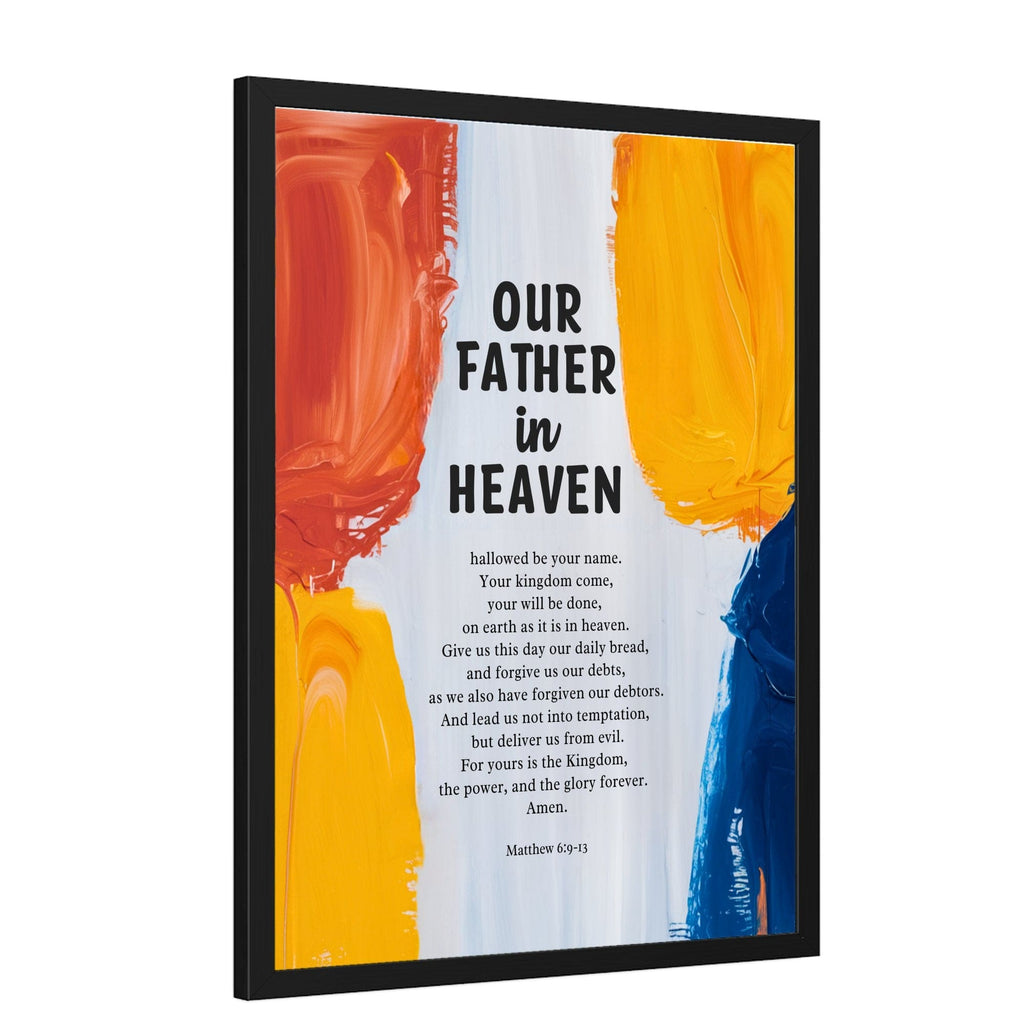 Wall Decor Giclee Poster Art Print - our Father Bible Verse - Abstract Artwork